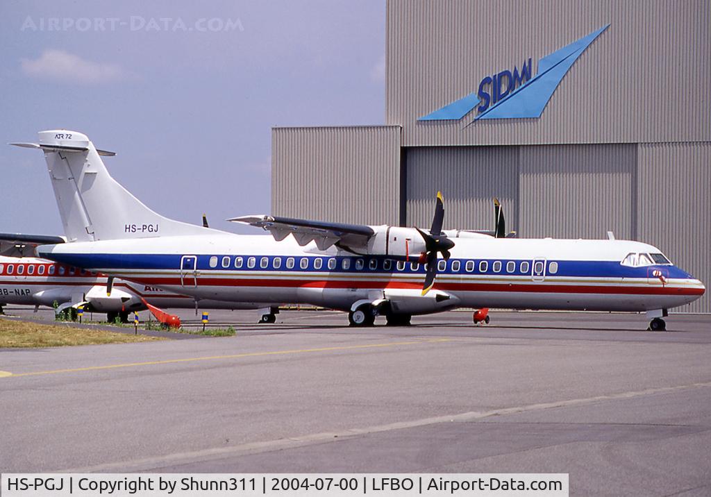 HS-PGJ, 1994 ATR 72-212 C/N 422, Stored after returning to lessor and replaced by new machines... Old c/s without titles.