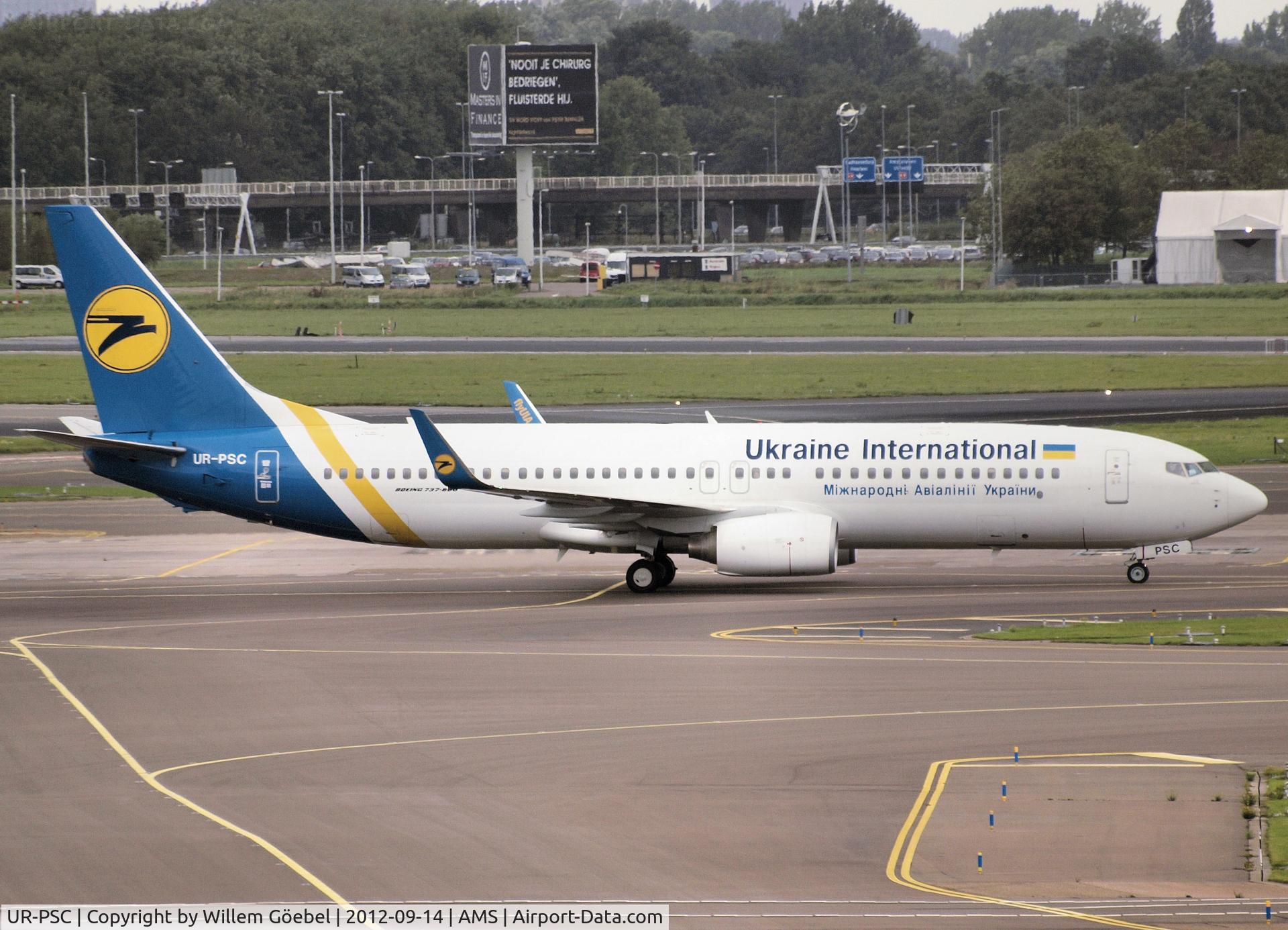 UR-PSC, 2010 Boeing 737-8HX C/N 29662, Taxi to the gate of Schiphol Airport