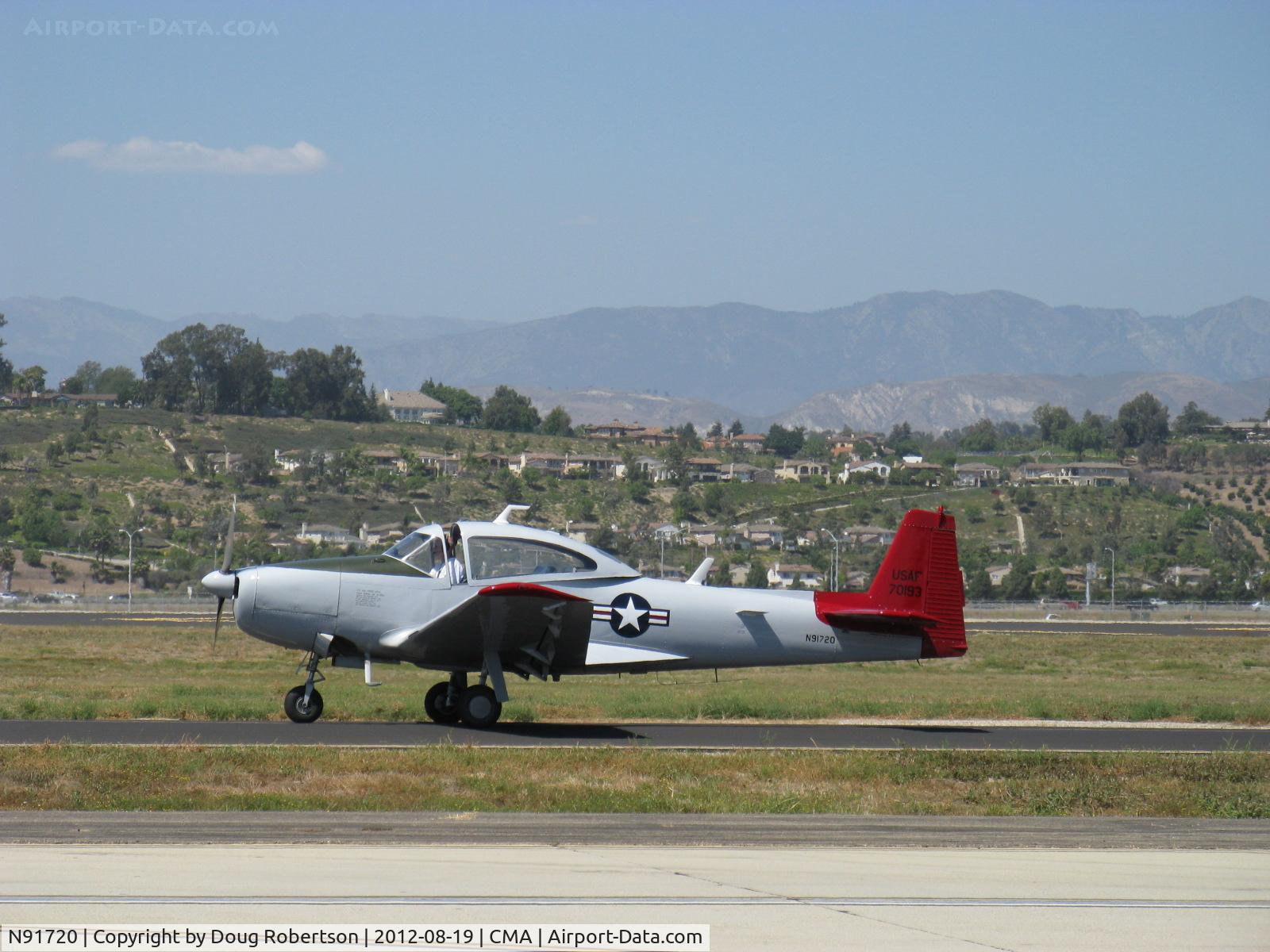 N91720, 1947 North American Navion (NA-145) C/N NAV-4-193, 1947 North American NAVION as L-17-A, Continental E-185, many mods, taxi to 26