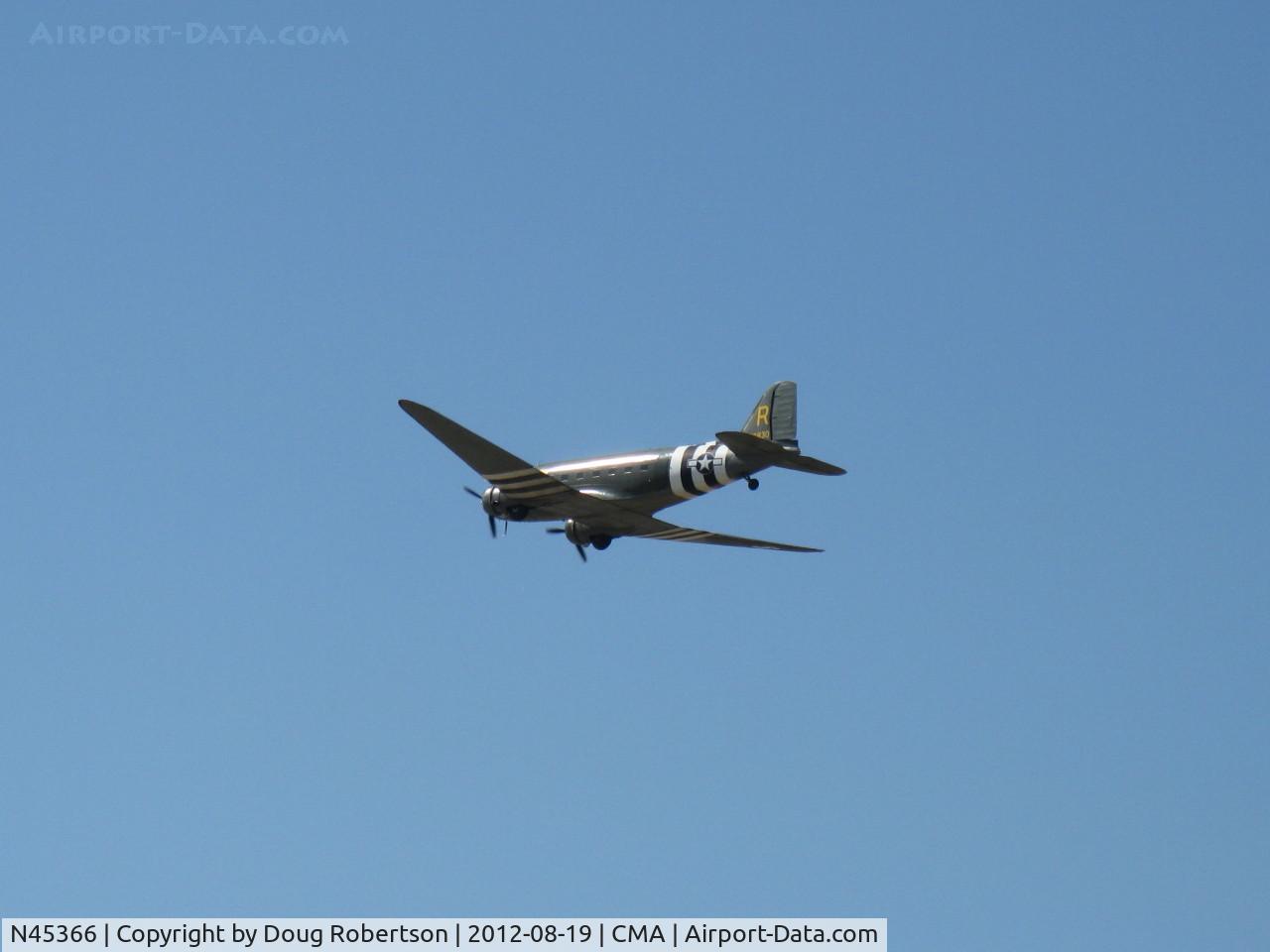 N45366, 1943 Douglas C-53D-DO Skytrooper (DC-3A) C/N 11757, 1943 Douglas C53D SKYTROOPER 'D-Day Doll', two Curtiss-Wright R-1820-56 radials 1,200 Hp each, another overflight 26