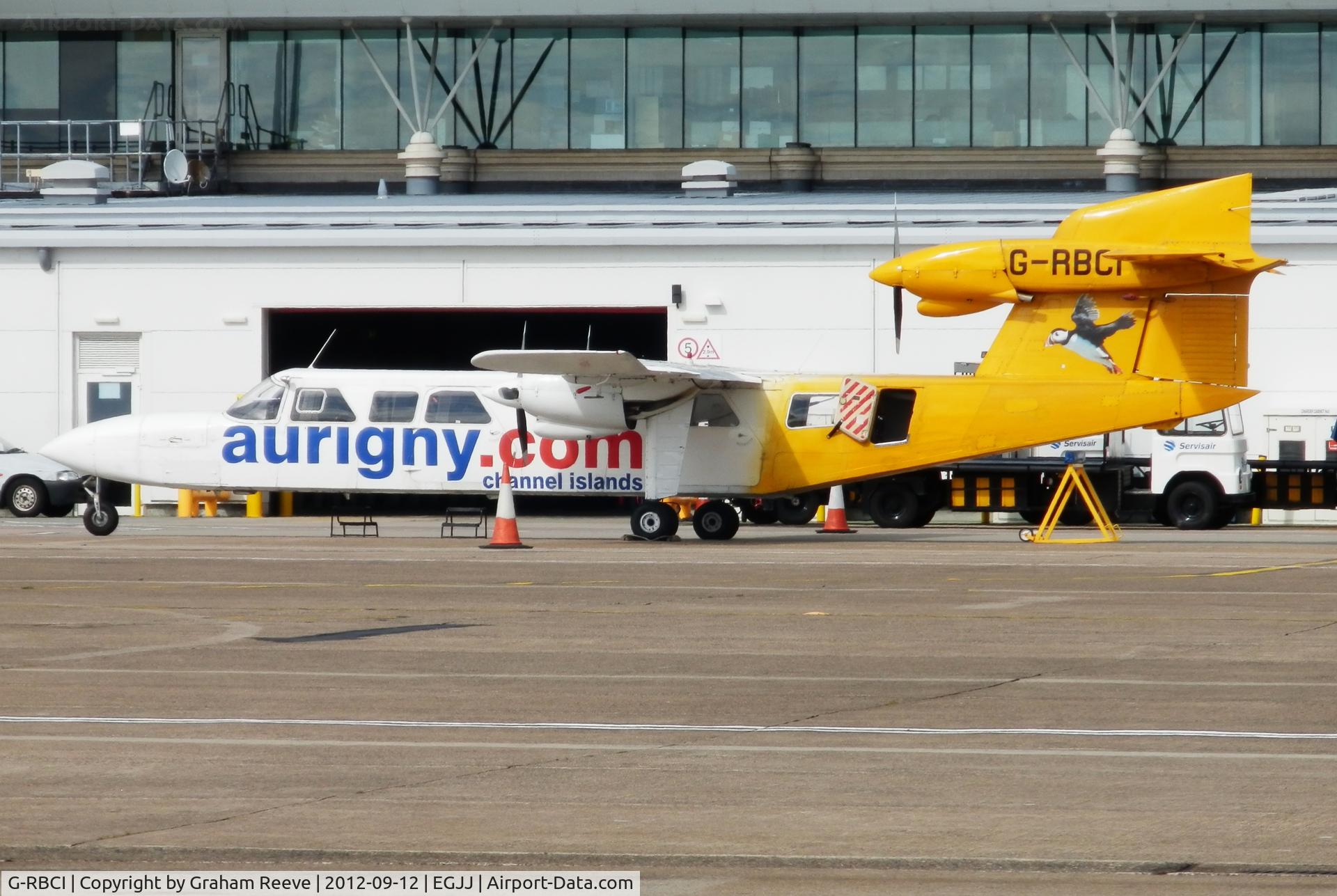 G-RBCI, 1976 Britten-Norman BN-2A Mk.III-2 Trislander C/N 1035, Parked at Jersey.