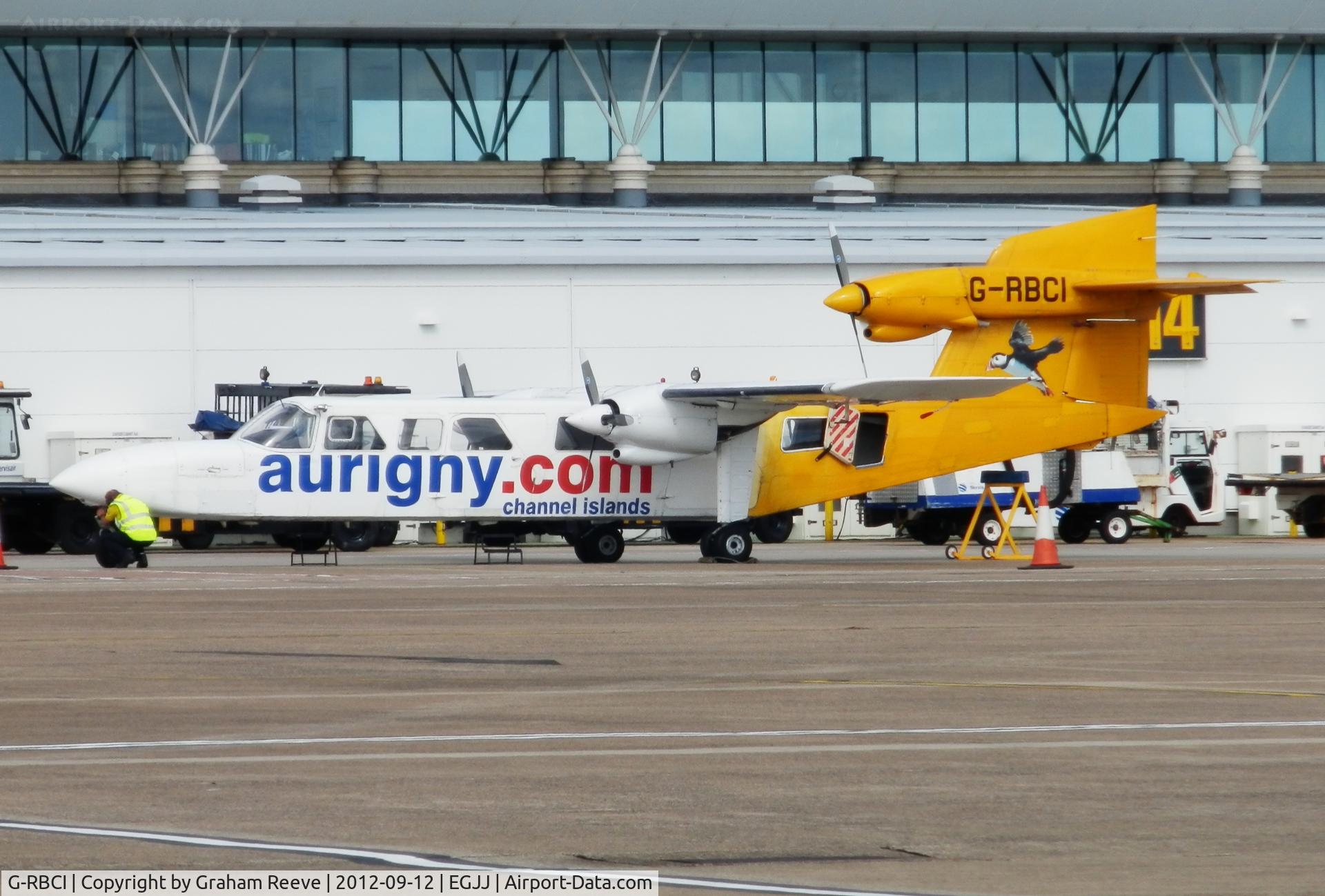 G-RBCI, 1976 Britten-Norman BN-2A Mk.III-2 Trislander C/N 1035, Parked at Jersey.