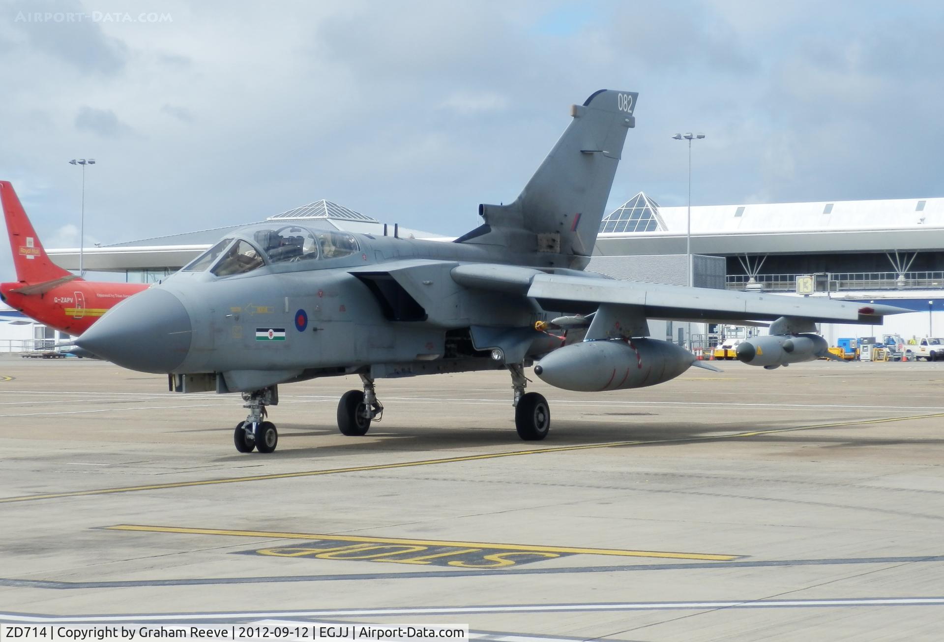 ZD714, 1984 Panavia Tornado GR.4 C/N 336/BS115/3155, Ready for the 2012 Jersey Air Show.