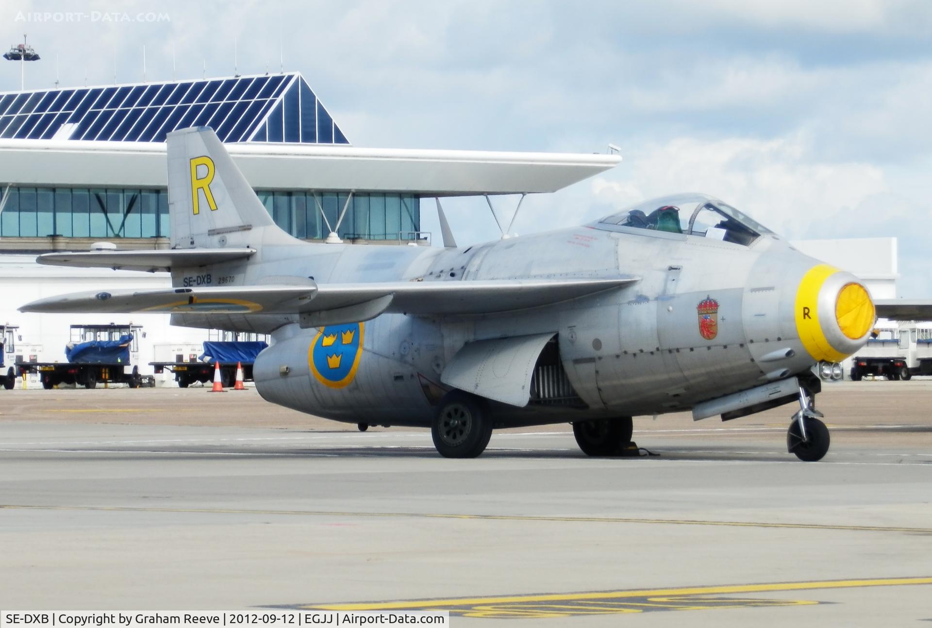 SE-DXB, 1955 Saab J-29F Tunnan C/N 29670, Ready for the Air Show.