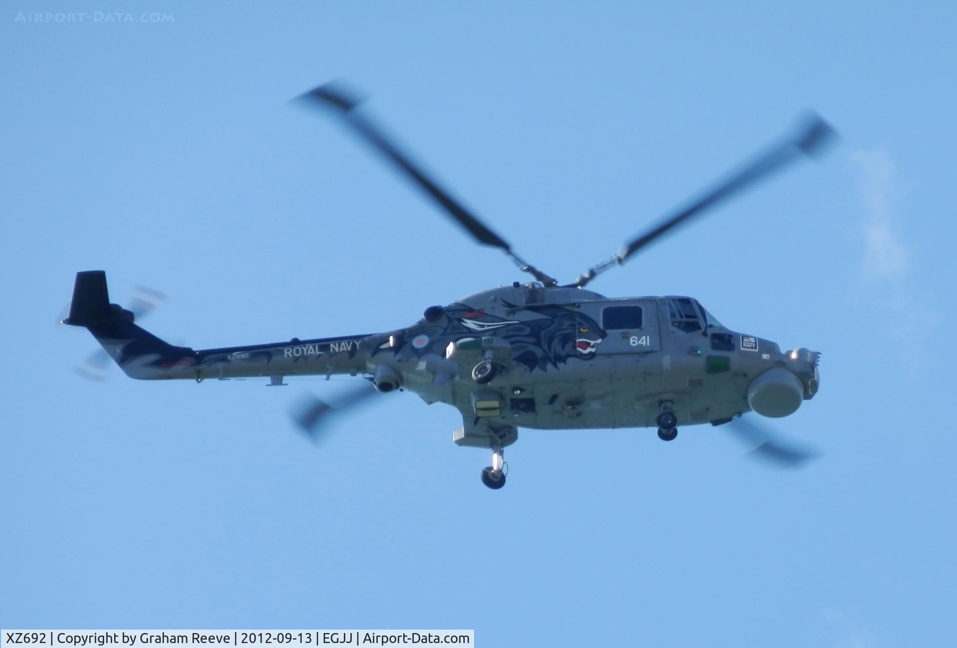 XZ692, 1979 Westland Lynx HMA.8SRU C/N 121, At the Jersey Air Show.