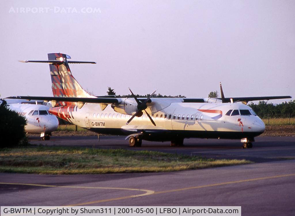 G-BWTM, 1995 ATR 72-202 C/N 470, Returned to lessor and stored @ SIDMI facility in BA 'BenyHone Tartan' c/s without titles...
