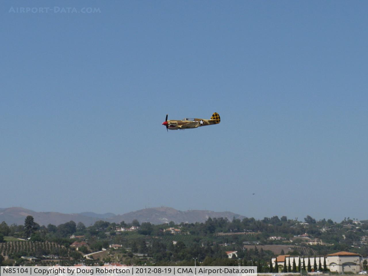 N85104, Curtiss P-40N-5CU Kittyhawk C/N 28954/F858, Curtiss-Wright/Maloney P-40N KITTIHAWK IV, Allison V-1710-81 1,360 Hp, Limited class, overflight 26