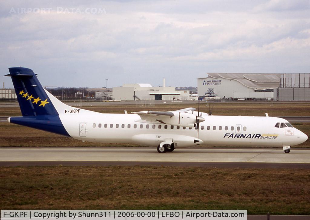 F-GKPF, 1991 ATR 72-202F C/N 222, Ex. CCM and going to make his first ground test in the new brand customer c/s