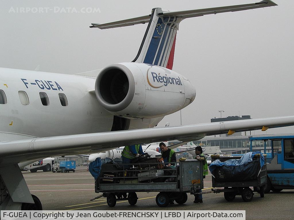 F-GUEA, 2000 Embraer EMB-145MP (ERJ-145MP) C/N 145342, on the tarmac from Bordeaux Mérignac airport