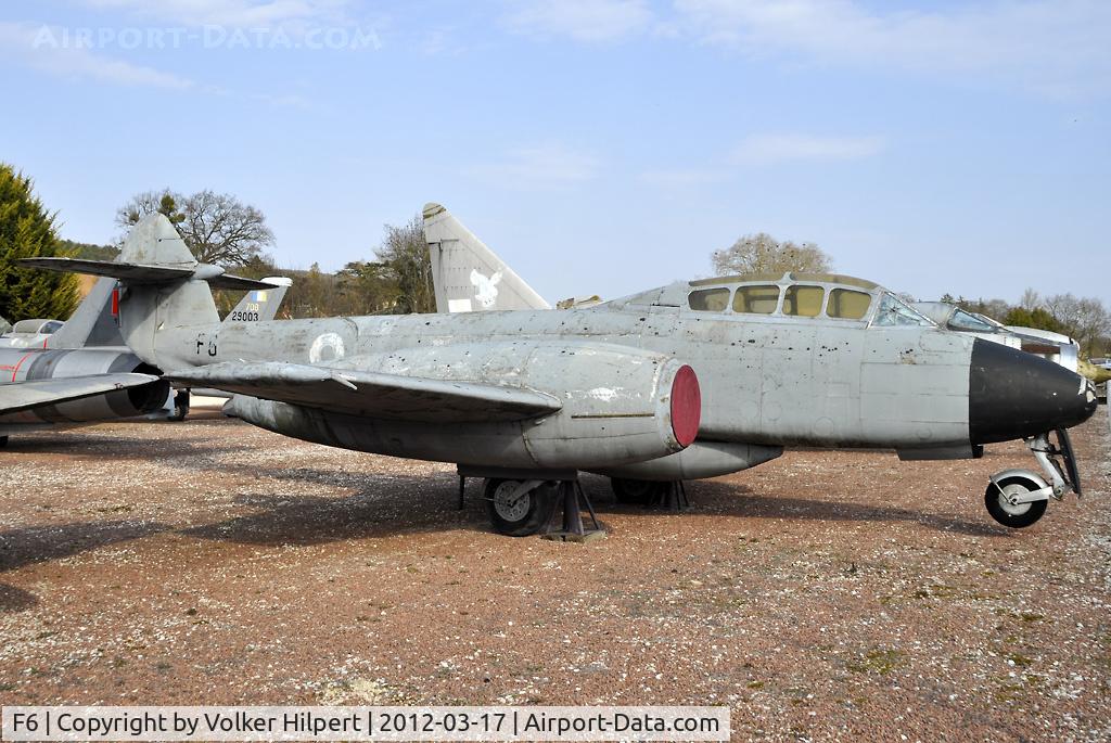F6, Gloster Meteor T.7 C/N Not found F6/WA607, at Savigny-les-Beaune