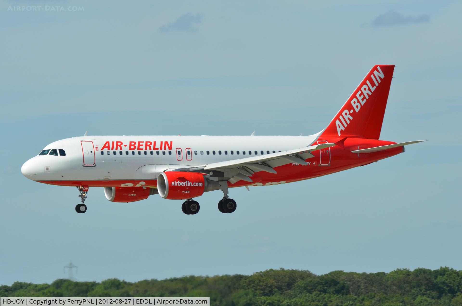 HB-JOY, 2007 Airbus A319-111 C/N 3245, Arriving at DUS