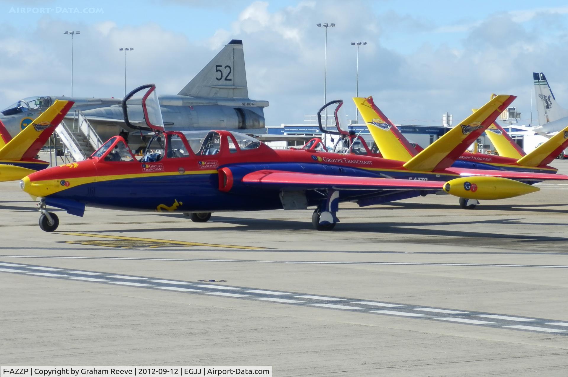 F-AZZP, 1966 Fouga CM-170R Magister C/N 569, Parked and ready for the Air Show.
