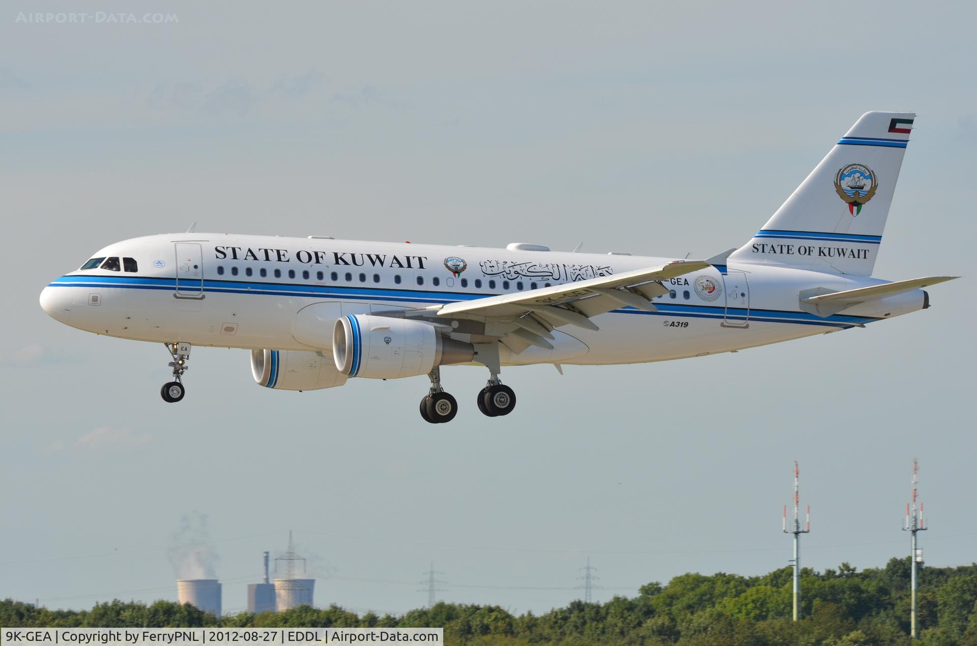 9K-GEA, 2009 Airbus ACJ319 (A319-115/CJ) C/N 3957, Another Middle Eastern VIP arriving today in DUS.
