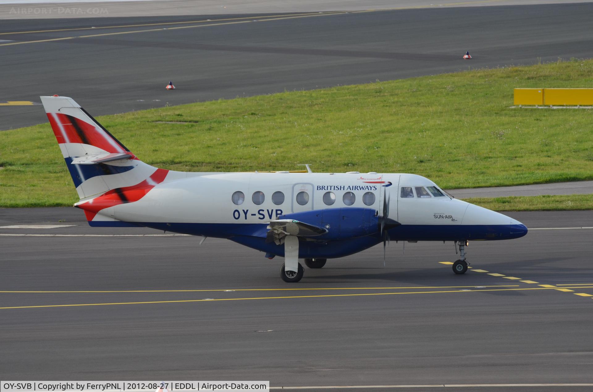 OY-SVB, 1997 British Aerospace BAe-3202 Jetstream 32 C/N 985, Just landed in DUS. You don't see to many 18 seaters anymore.