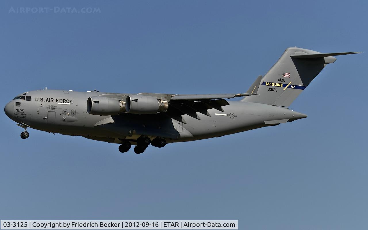 03-3125, 2003 Boeing C-17A Globemaster III C/N P-125, on final RW27