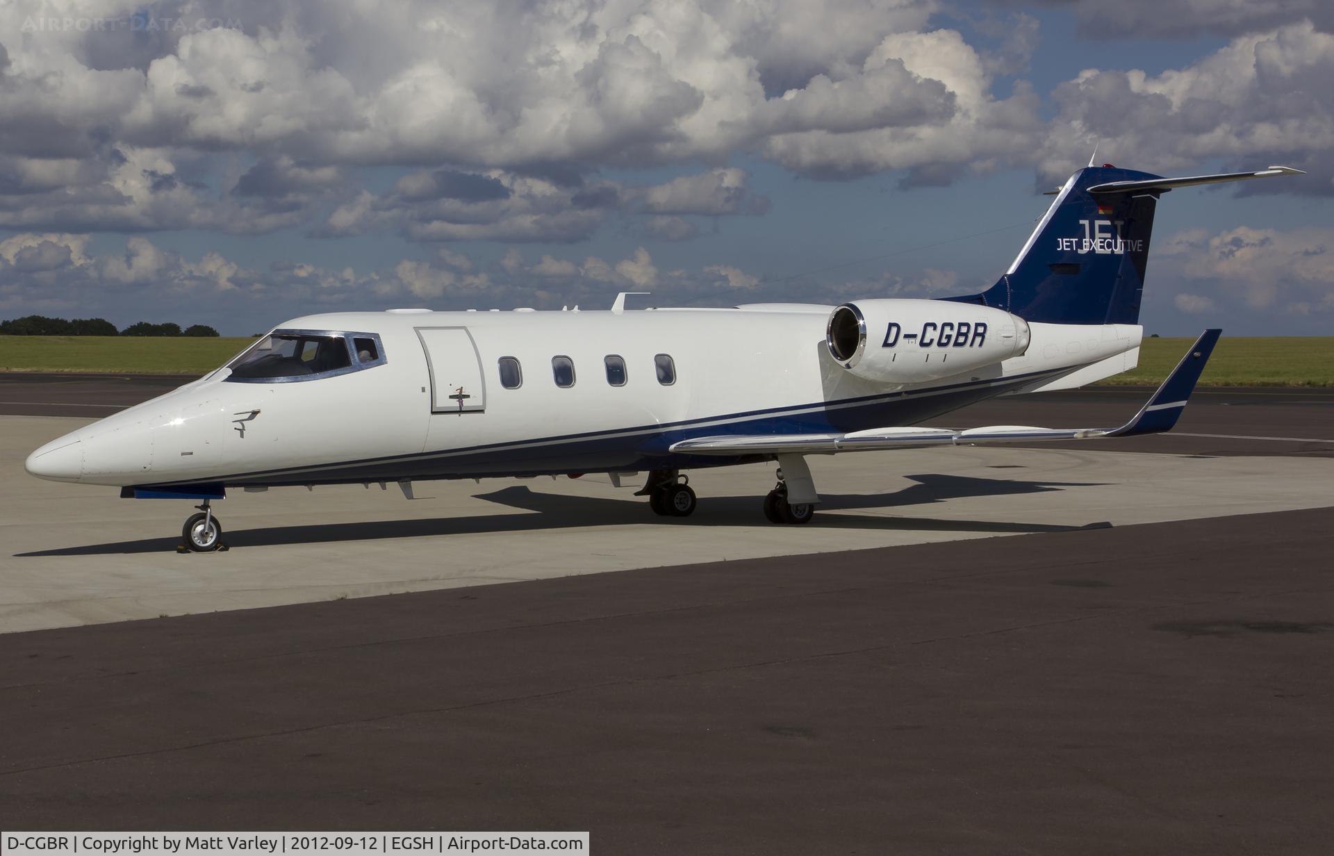D-CGBR, 1985 Learjet 55 C/N 55-122, Sat on stand at SaxonAir.