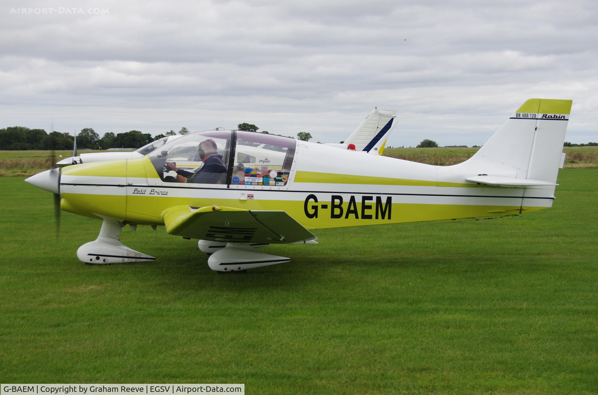 G-BAEM, 1972 Robin DR-400-120 Petit Prince C/N 728, Just landed.