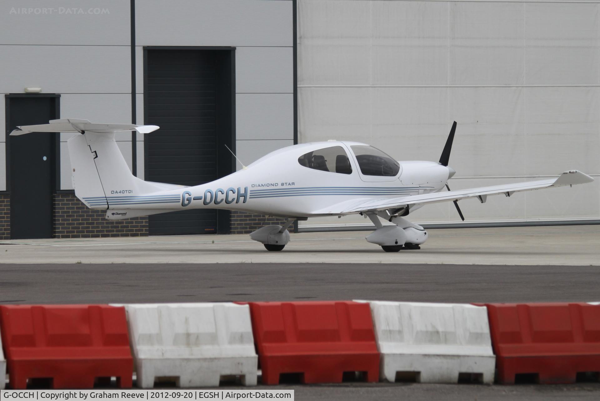 G-OCCH, 2006 Diamond DA-40D Diamond Star C/N D4.233, Parked at Norwich.