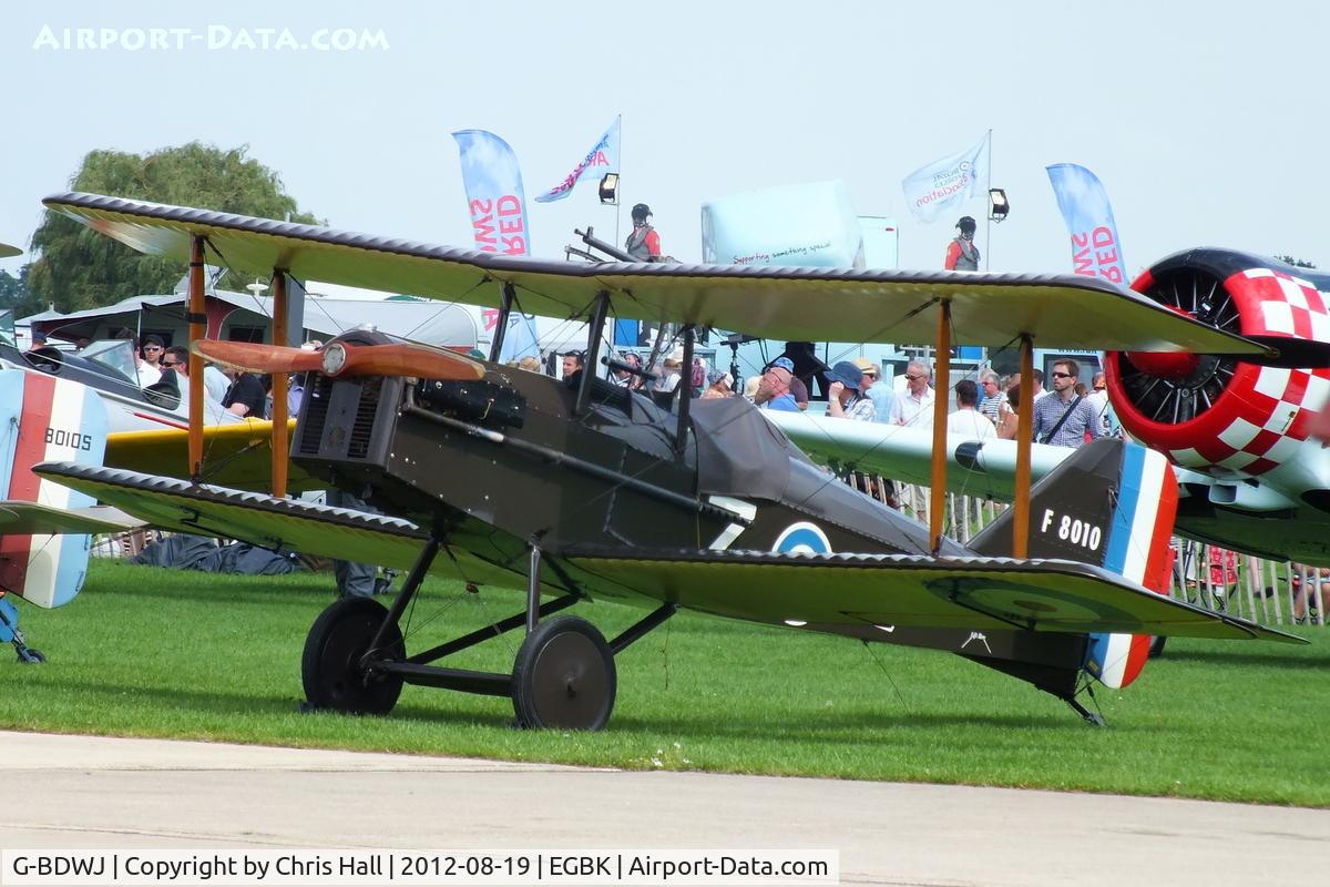 G-BDWJ, 1978 Royal Aircraft Factory SE-5A Replica C/N PFA 020-10034, at the 2012 Sywell Airshow
