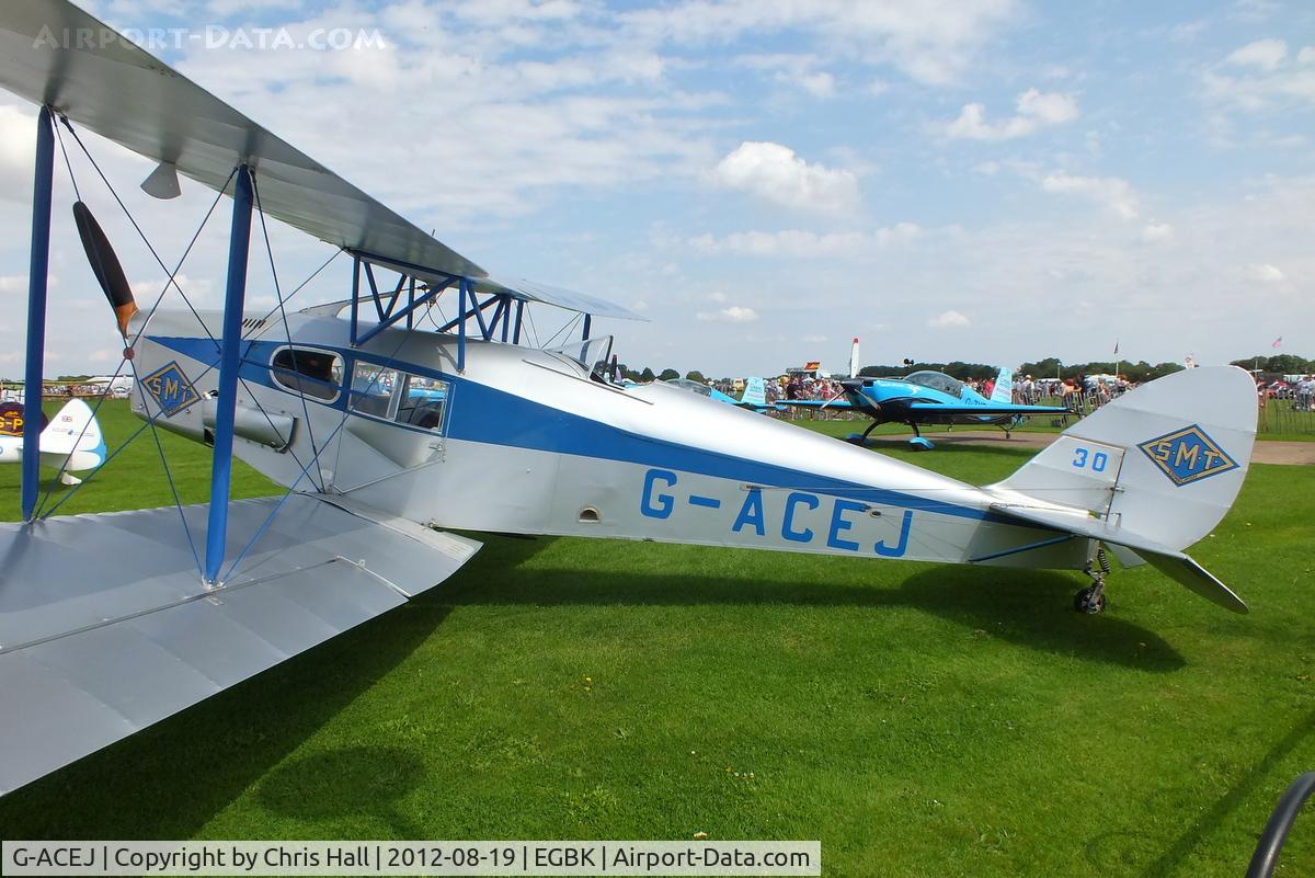 G-ACEJ, 1933 De Havilland DH.83 Fox Moth C/N 4069, at the 2012 Sywell Airshow