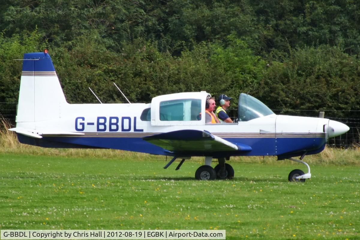 G-BBDL, 1973 Grumman American AA-5 Traveler C/N AA5-0406, at the 2012 Sywell Airshow