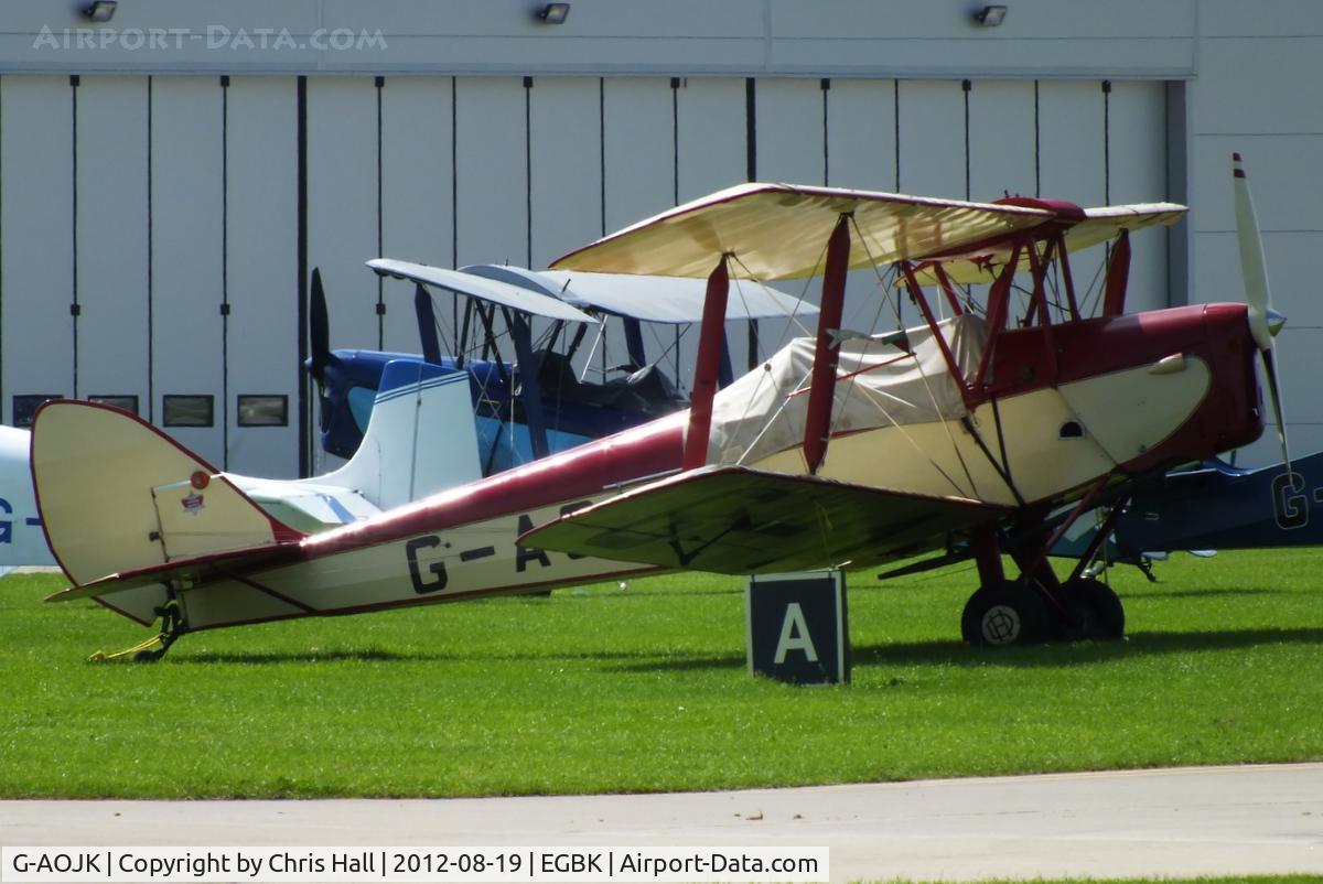 G-AOJK, 1939 De Havilland DH-82A Tiger Moth II C/N 82813, at the 2012 Sywell Airshow