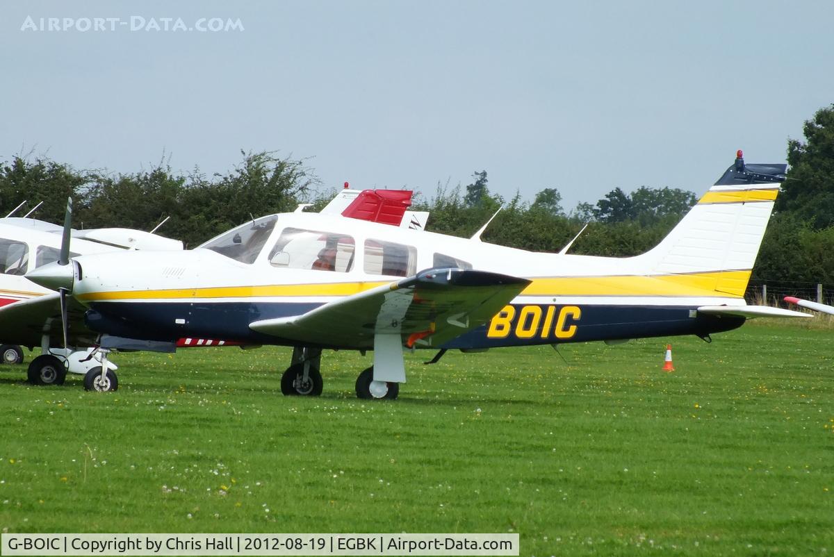 G-BOIC, 1978 Piper PA-28R-201T Cherokee Arrow III C/N 28R-7803123, at the 2012 Sywell Airshow