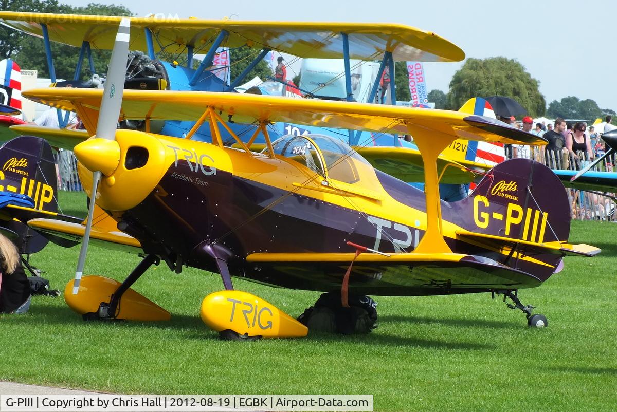 G-PIII, 1981 Pitts S-1D Special C/N PFA 009-10156, at the 2012 Sywell Airshow