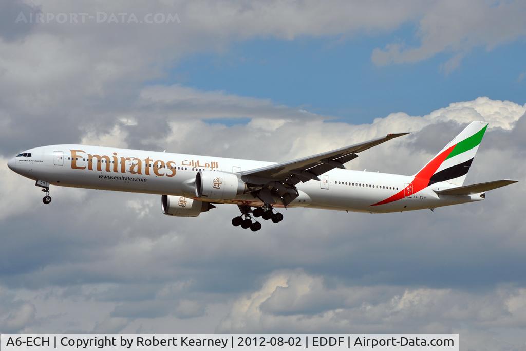 A6-ECH, 2008 Boeing 777-31H/ER C/N 35581, On short finals for r/w 25L