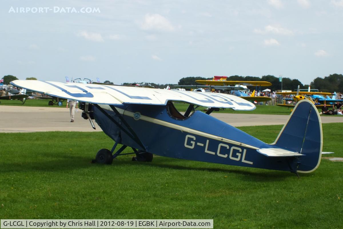 G-LCGL, 1993 Comper CLA7 Swift Replica C/N PFA 103-11089, at the 2012 Sywell Airshow