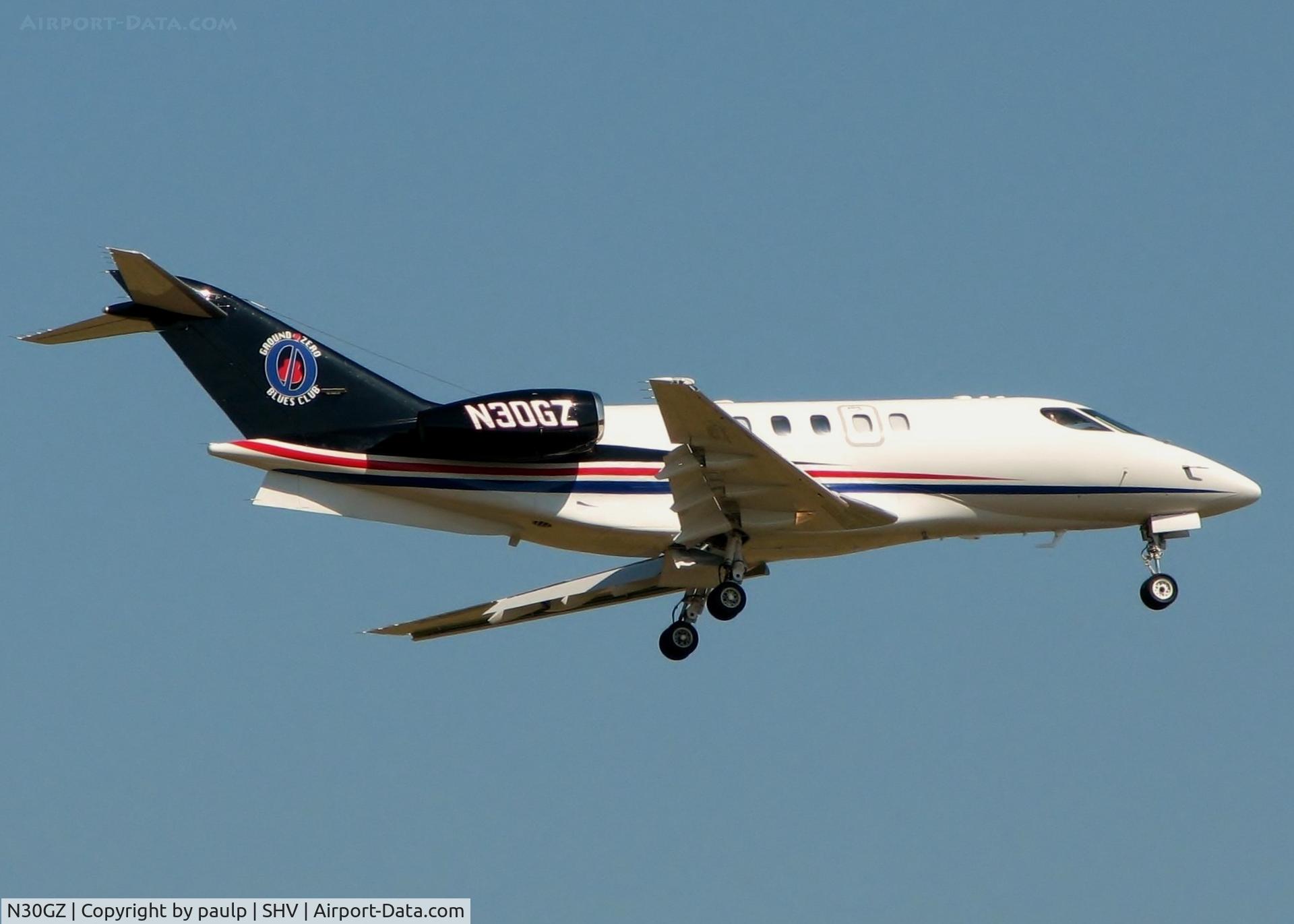 N30GZ, Sino Swearigen SJ30-2 C/N 010, Landing at Shreveport Regional. Morgan Freeman in Shreveport shooting a movie.