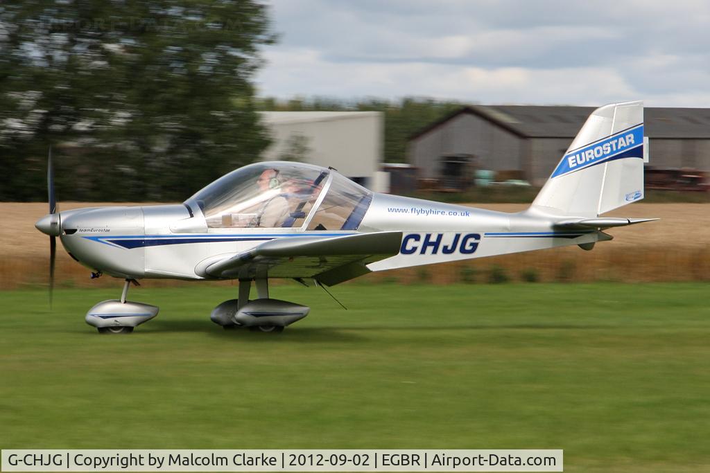 G-CHJG, 2012 Cosmik EV-97 TeamEurostar UK C/N 3938, Cosmik EV-97 TeamEurostar at The Real Aeroplane Club's Wings & Wheels weekend, Breighton Airfield, September 2012.