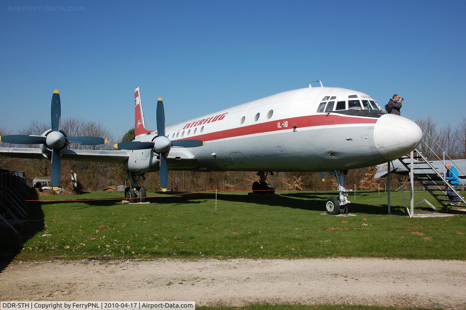 DDR-STH, Ilyushin Il-18V C/N 184007305, A long time ago I saw this aircraft operational. Now it is in Hermeskeil, Germany.
