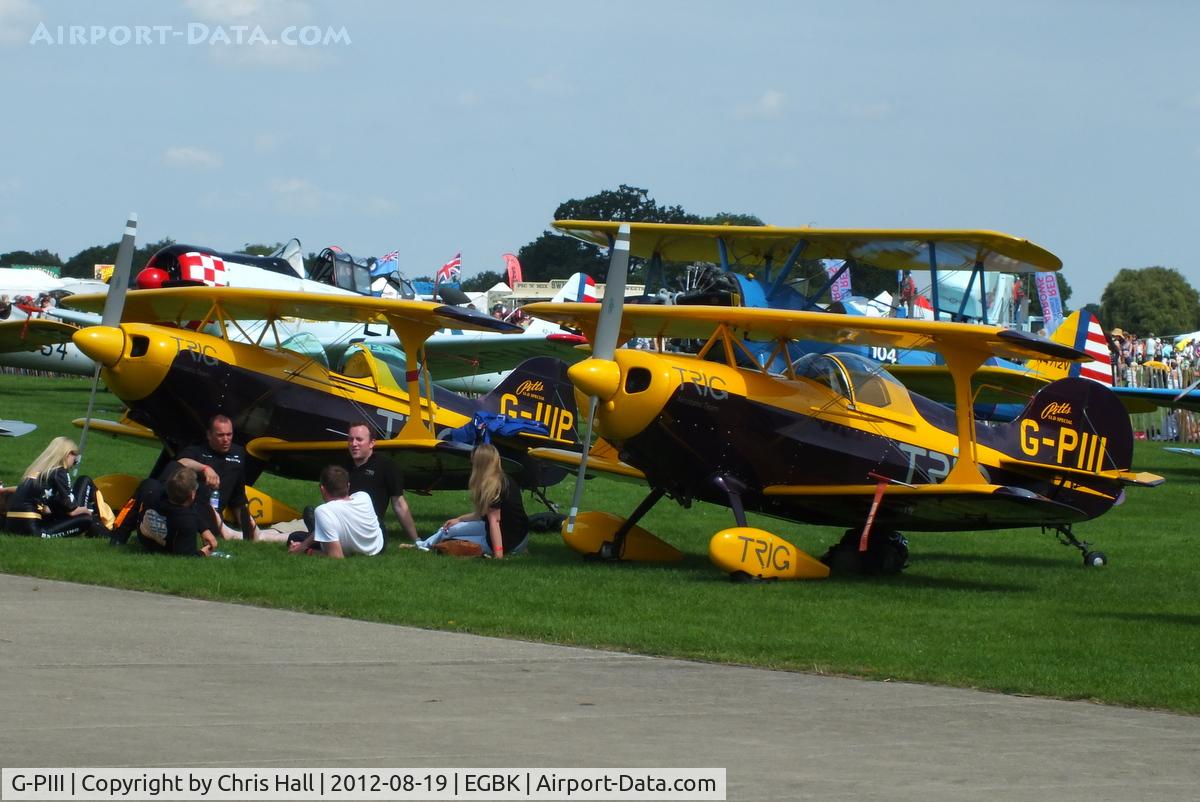 G-PIII, 1981 Pitts S-1D Special C/N PFA 009-10156, Trig aerobatic team at the 2012 Sywell Airshow