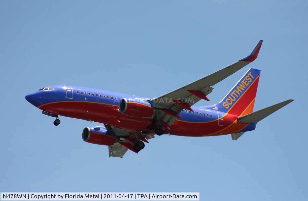 N478WN, 2004 Boeing 737-7H4 C/N 33989, Southwest 737