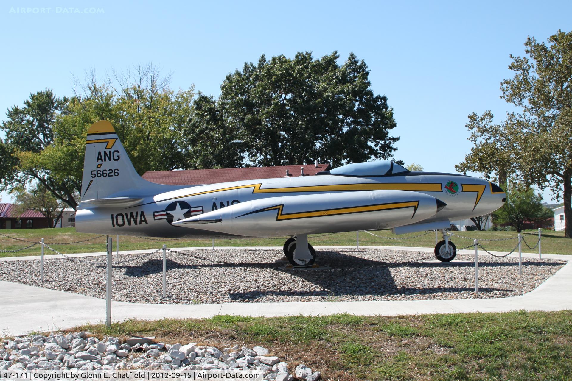 47-171, 1947 Lockheed P-80C Shooting Star C/N 080-1932, Displayed a couple blocks from the museum