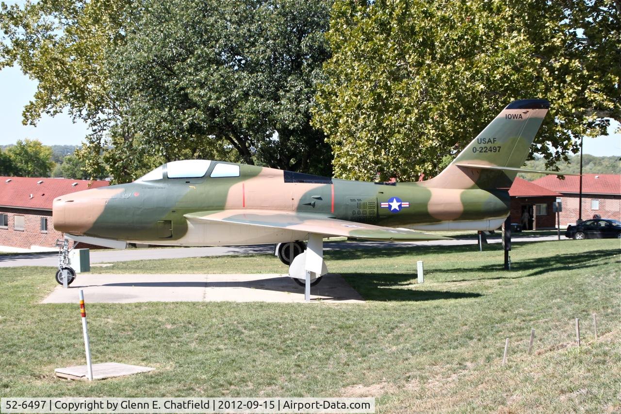 52-6497, 1952 Republic F-84F Thunderstreak C/N Not found (52-6497/N5372), At the Iowa Gold Star Military Museum