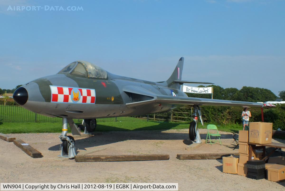 WN904, 1954 Hawker Hunter F.2 C/N S4/U/2912, former RAF Waterbeach gate guard now display at the Sywell Aviation Museum