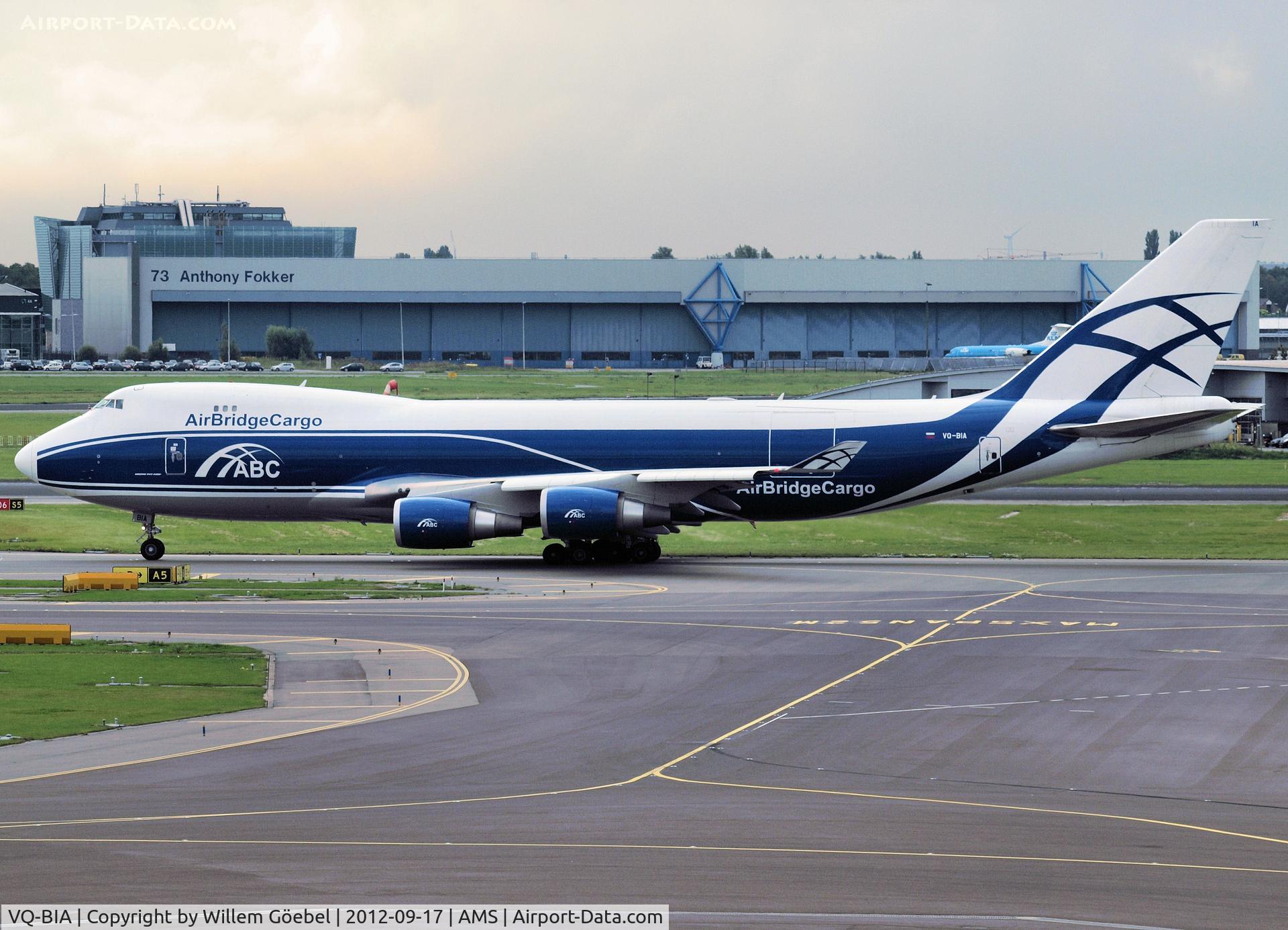 VQ-BIA, 2009 Boeing 747-4KZF (SCD) C/N 36785, Taxi to runway 24 of Schiphol Airport
