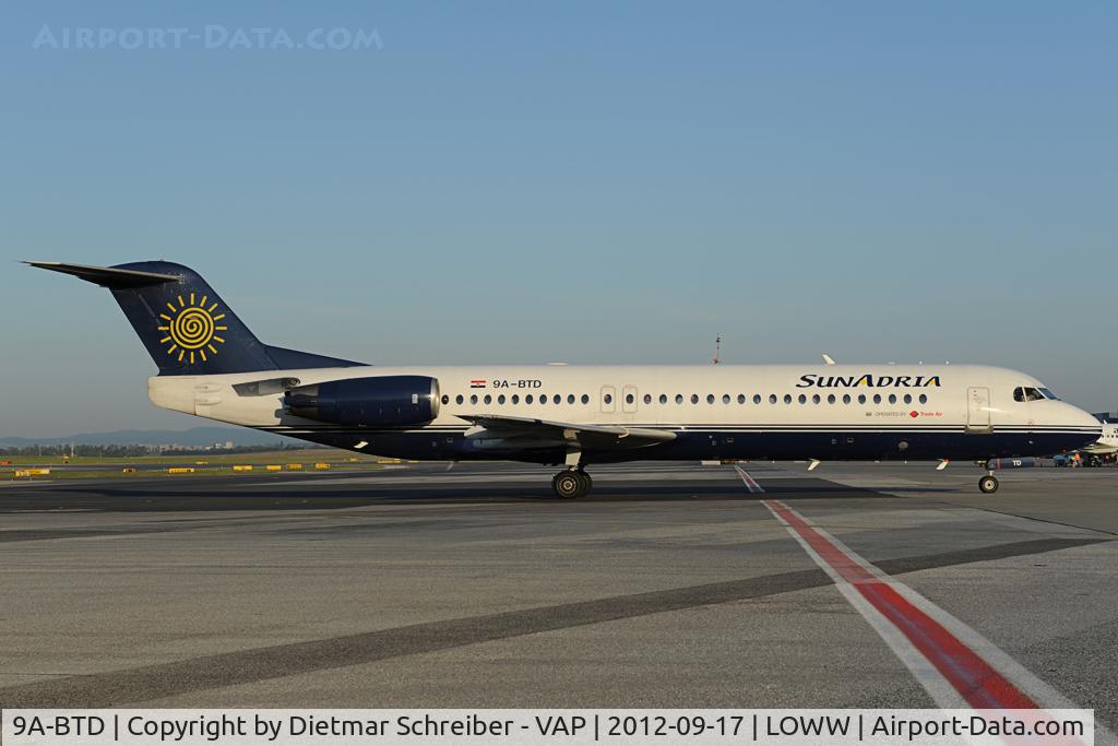 9A-BTD, 1992 Fokker 100 (F-28-0100) C/N 11407, Sun Adria Fokker 100
