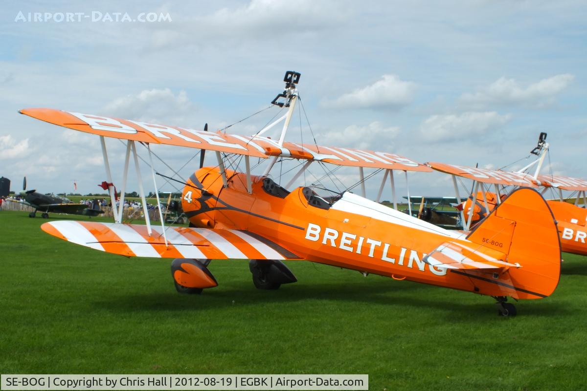 SE-BOG, 1942 Boeing N2S-3 Kaydet (B75N1) C/N 75-7128, at the 2012 Sywell Airshow