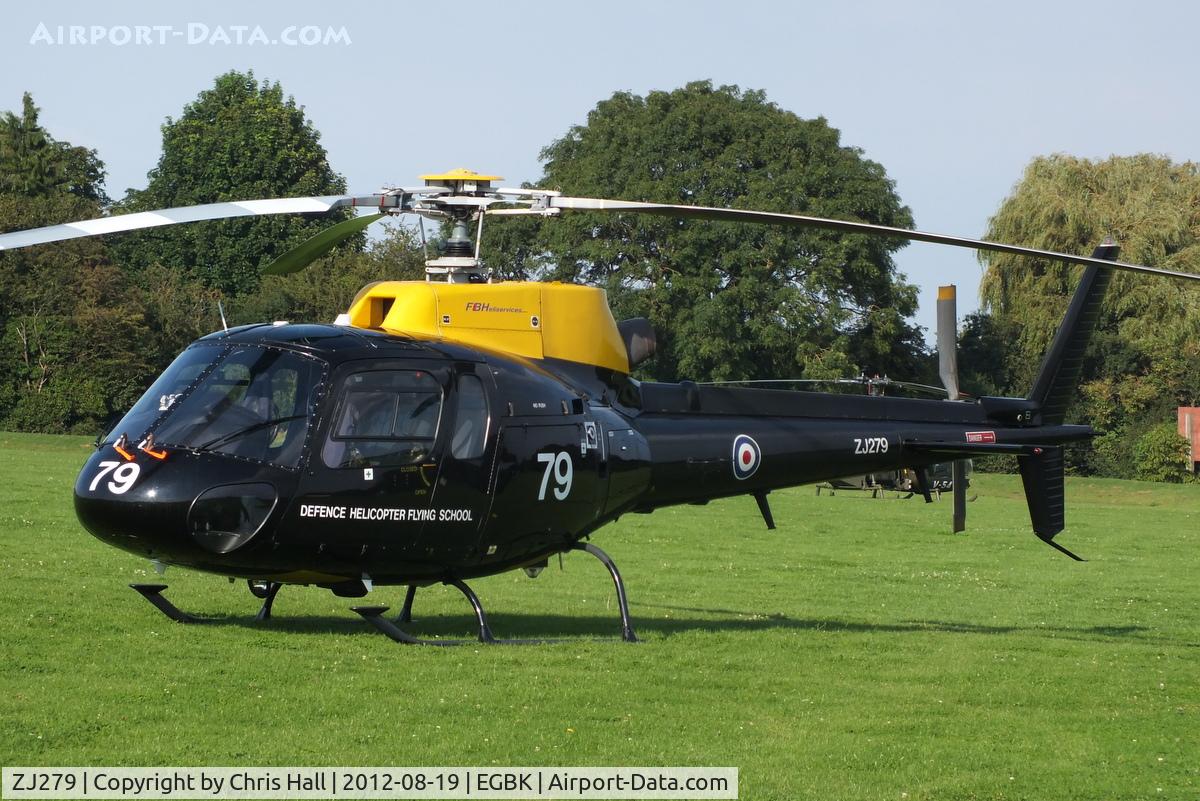 ZJ279, 1997 Eurocopter AS-350BB Squirrel HT1 Ecureuil C/N 3021, at the 2012 Sywell Airshow