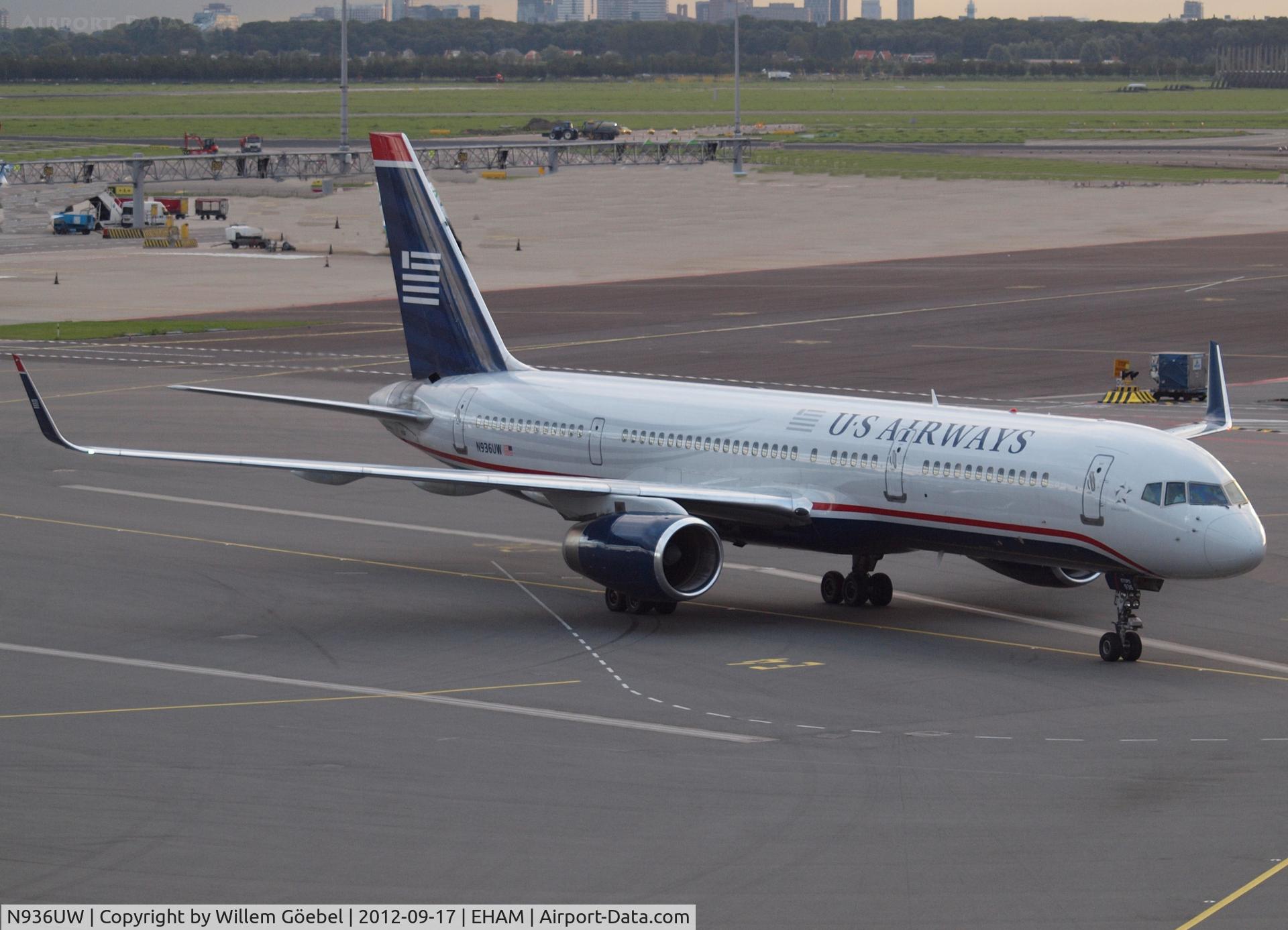 N936UW, 1994 Boeing 757-2B7 C/N 27244, Taxi to the gate of Schiphol Airport