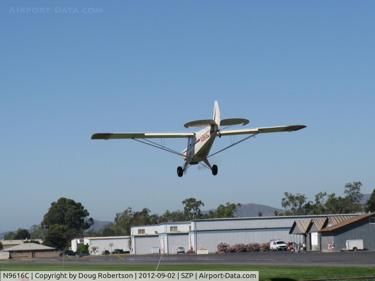 N9616C, 1991 Christen A-1 Husky C/N 1177, 1991 Christen A-1 HUSKY, Lycoming O&VO-360 180 Hp, spades, MT prop, dive pullout with grapnel hook for the advertising banner tow pickup line at Rwy 22L grass.