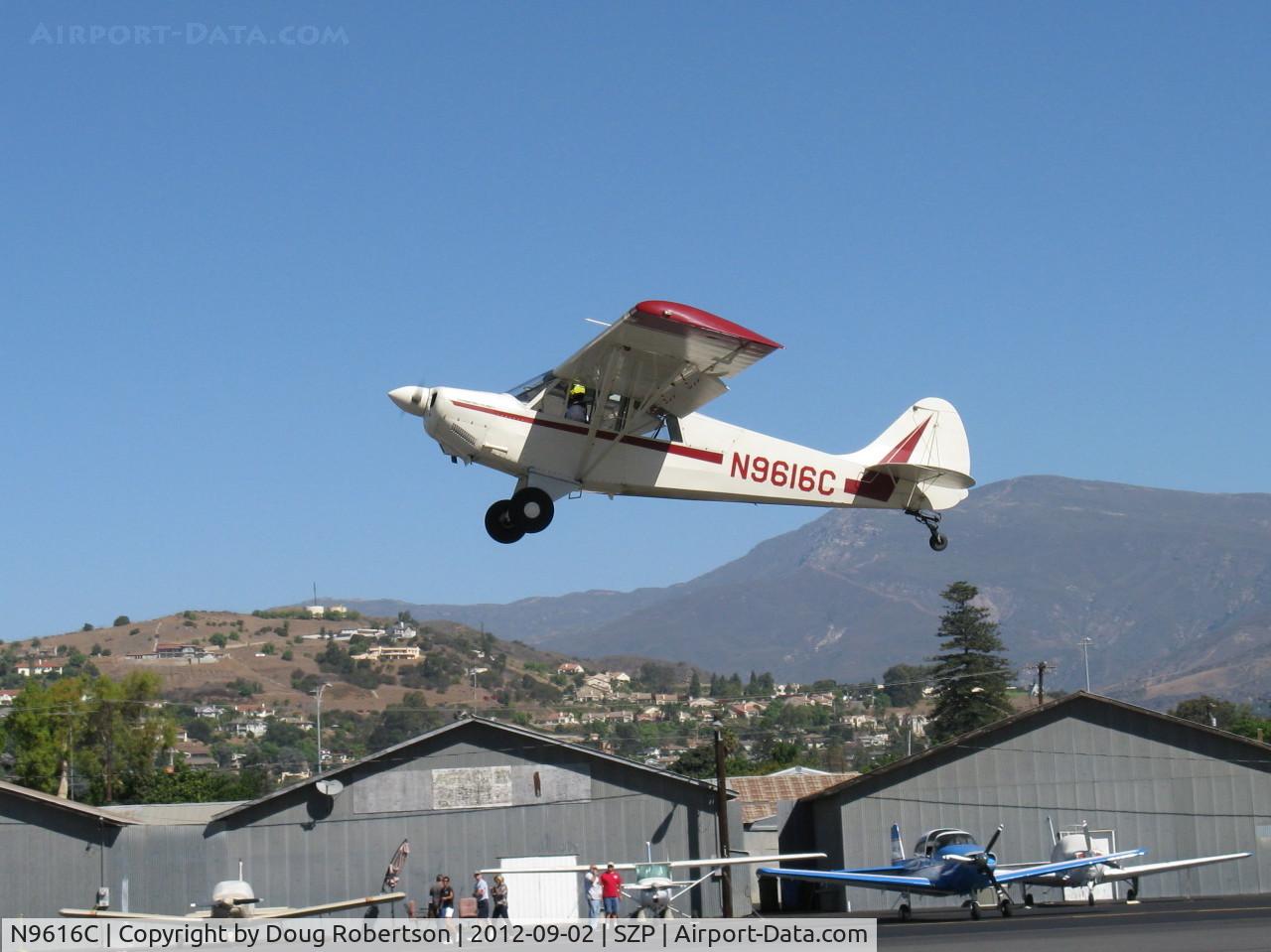 N9616C, 1991 Christen A-1 Husky C/N 1177, 1991 Christen A-1 HUSKY, Lycoming O&VO-360 180 Hp, aileron spades, MT prop, takeoff climb Rwy 22 to stay in pattern for advertising banner tow pickup, next approach will be to Rwy 22L grass.