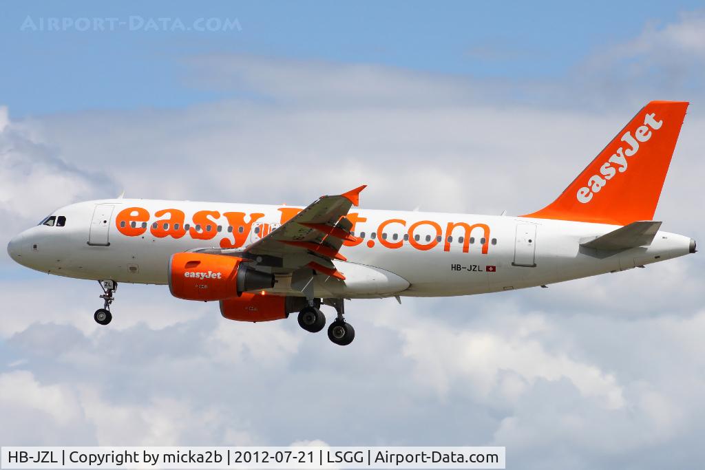 HB-JZL, 2004 Airbus A319-111 C/N 2353, Landing