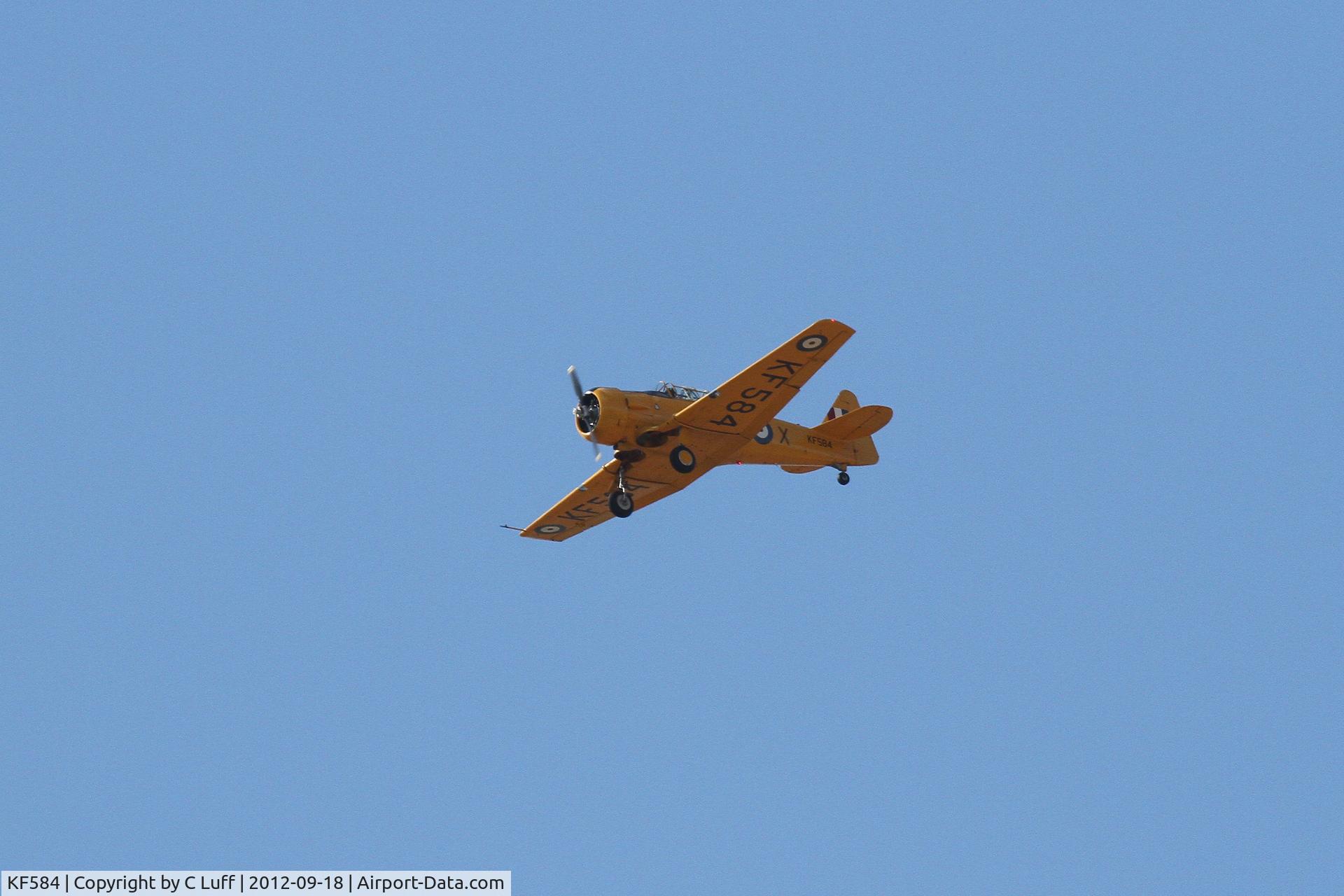KF584, 1953 Canadian Car & Foundry T-6H Harvard Mk.4M C/N CCF4-409, circuits over lee- on-the-solent