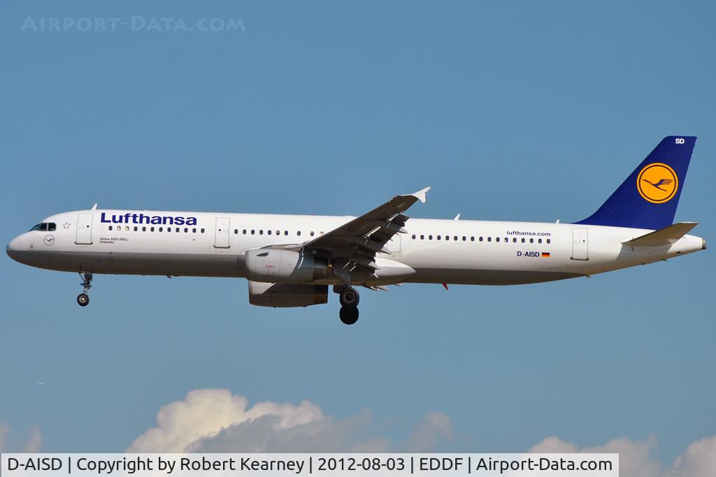 D-AISD, 2000 Airbus A321-231 C/N 1188, On finals for r/w 25L