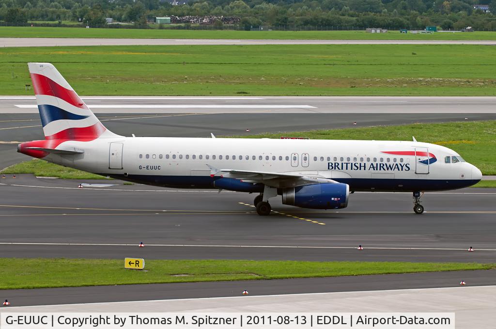G-EUUC, 2001 Airbus A320-232 C/N 1696, British Airways G-EUUC taxiing twds. Rwy23L at DUS