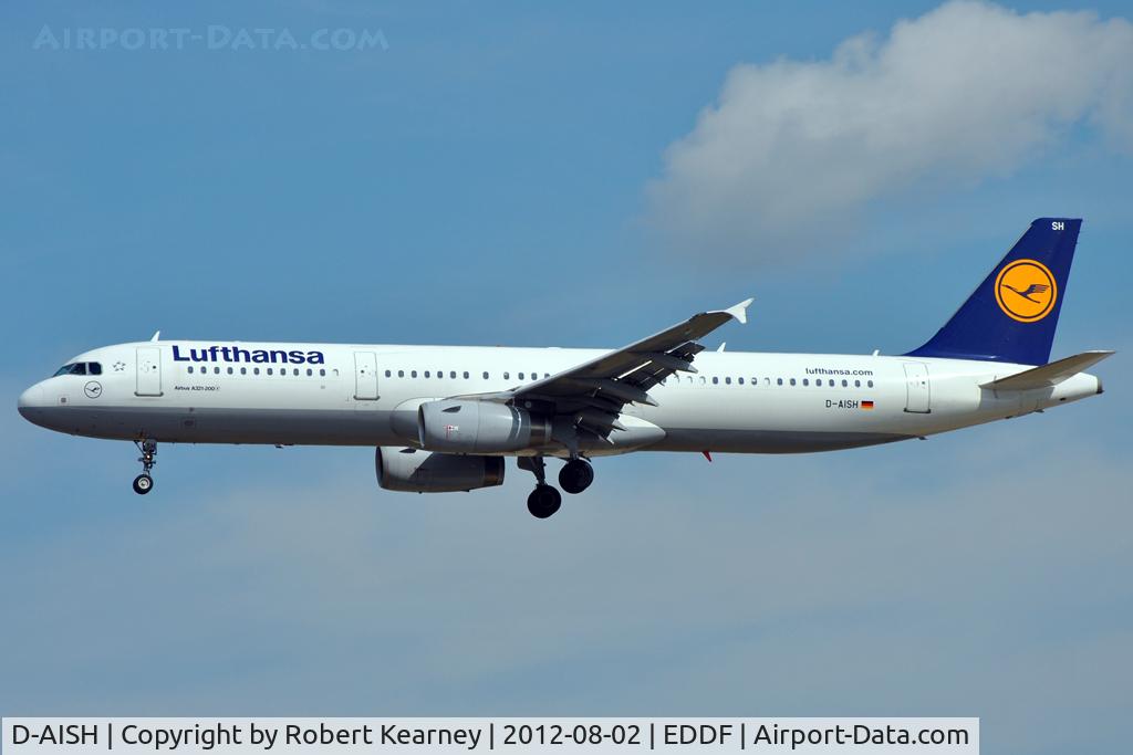 D-AISH, 2007 Airbus A321-231 C/N 3265, On short finals for r/w 25L